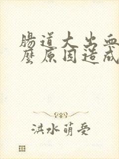 肠道大出血是什么原因造成的封面
