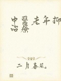 中医老年抑郁的治疗