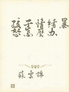 孩子情绪暴躁易怒怎么办
