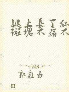 腿上长了红色的斑块不痛不痒