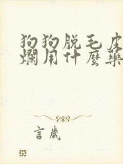 狗狗脱毛皮肤溃烂用什么药