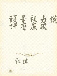 头晕视力模糊是什么原因
