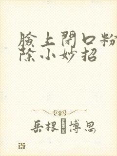 脸上闭口粉刺去除小妙招