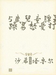 5岁儿童脾气暴躁易怒爱打人