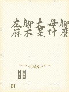左脚大母脚趾尖麻木是什么原因封面