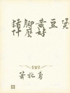 猪脚黄豆煲汤放什么好