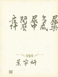 夜间尿多尿频吃什么中成药最好