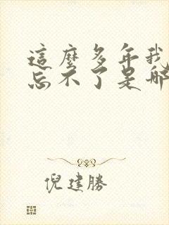 这么多年我还是忘不了是哪首歌歌词