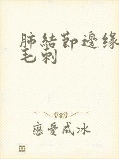 肺结节边缘见长毛刺封面