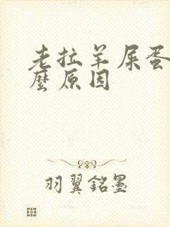 老拉羊屎蛋是什么原因