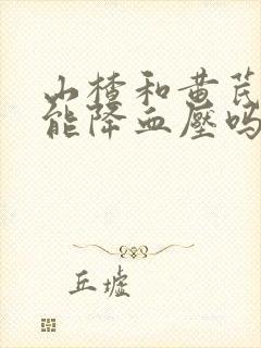 山楂和黄芪泡水能降血压吗