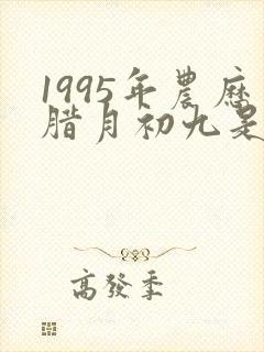 1995年农历腊月初九是什么星座