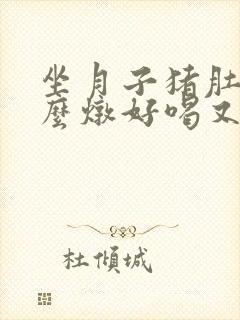 坐月子猪肚汤怎么炖好喝又营养