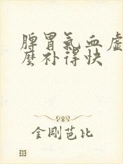 脾胃气血虚吃什么补得快