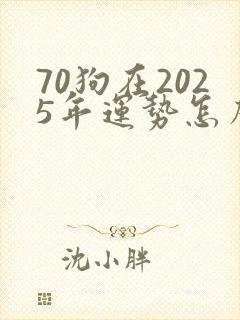 70狗在2025年运势怎么样