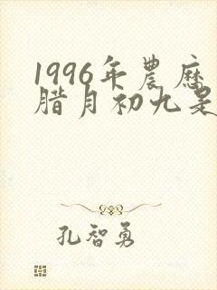 1996年农历腊月初九是什么命封面