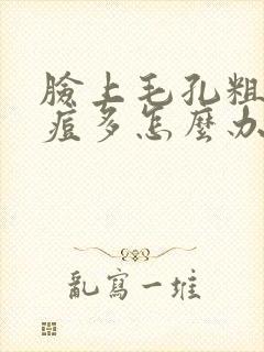 脸上毛孔粗大痘痘多怎么办