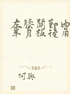 左膝关节内外侧半月板后角变性或损伤