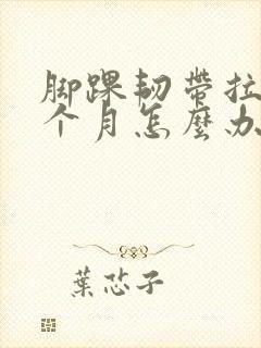 脚踝韧带拉伤一个月怎么办恢复快