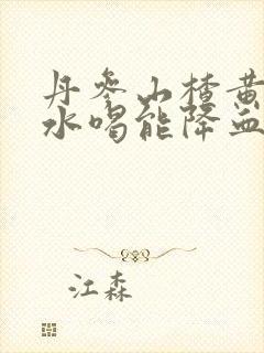 丹参山楂黄芪泡水喝能降血压吗