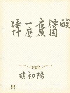 睡一夜腰酸背痛什么原因