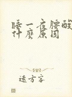 睡一夜腰酸背痛什么原因