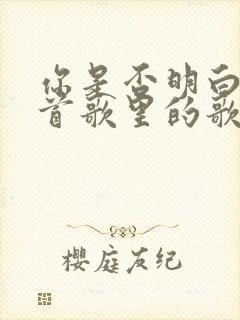你是否明白是哪首歌里的歌词