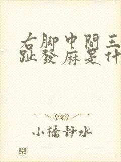 右脚中间三个脚趾发麻是什么原因