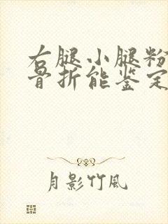 右腿小腿粉碎性骨折能鉴定几级伤残