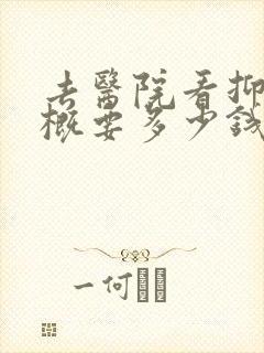 去医院看抑郁大概要多少钱