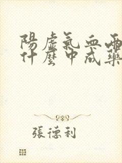 阳虚气血两虚吃什么中成药