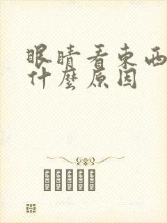 眼睛看东西模糊什么原因