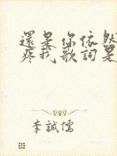 还是你依然会心疼我歌词是什么歌