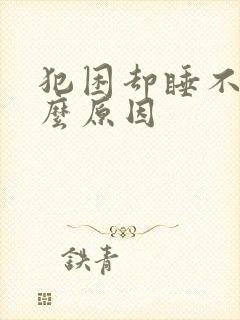 犯困却睡不着什么原因