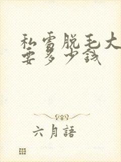 私处脱毛大概需要多少钱
