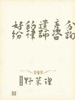 好的遗产分割纠纷律师咨询封面