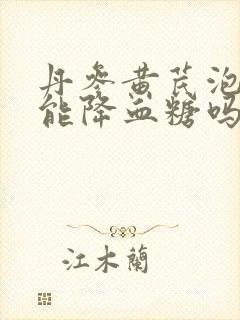 丹参黄芪泡水喝能降血糖吗封面