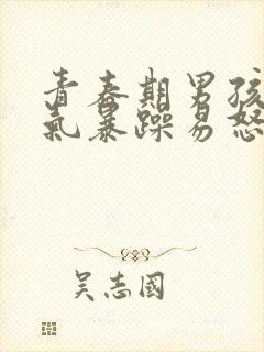 青春期男孩子脾气暴躁易怒