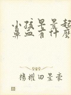 小孩早晨起来流鼻血有什么办法