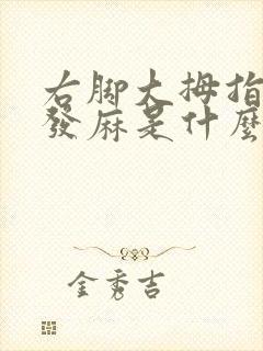 右脚大拇指顶端发麻是什么原因封面