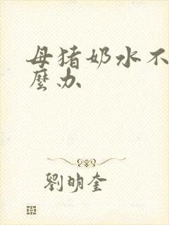 母猪奶水不好怎么办