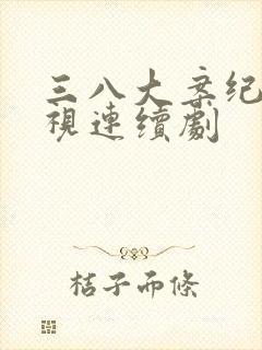 三八大案纪实电视连续剧