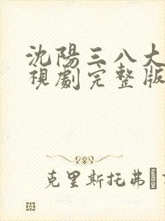沈阳三八大案电视剧完整版