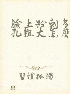 脸上粉刺多且毛孔粗大怎么解决