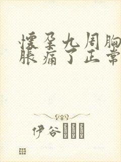 怀孕九周胸部不胀痛了正常吗封面