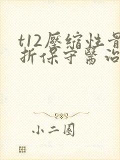 t12压缩性骨折保守医治封面