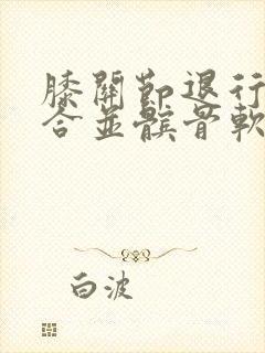 膝关节退行性变合并髌骨软化