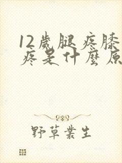12岁腿疼膝盖疼是什么原因