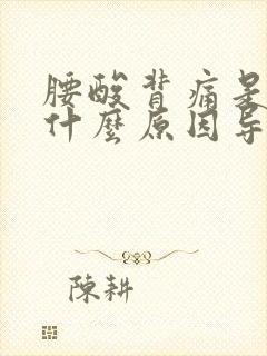 腰酸背痛是因为什么原因导致的