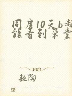 同房10天b超能看到孕囊吗封面